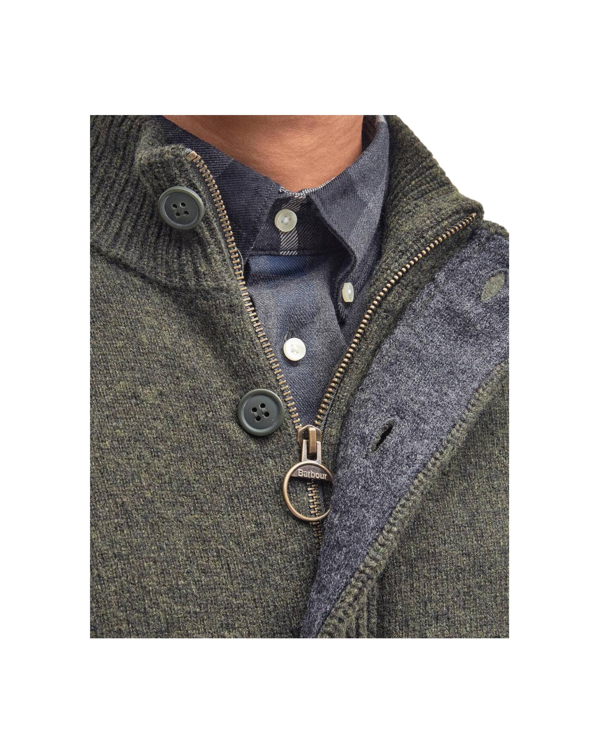 Maglione con zip patch Seaweed ESSENTIAL PATCH ZIP GN73 BARBOUR 