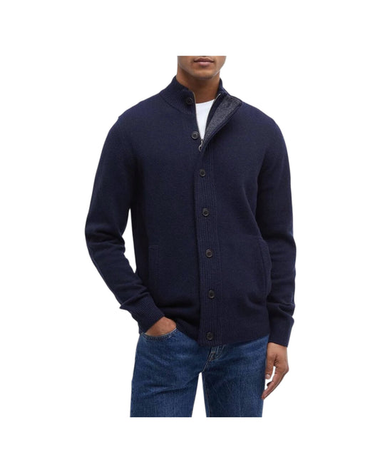 Maglione con zip patch Navy ESSENTIAL PATCH ZIP NY91 NAVY BARBOUR 