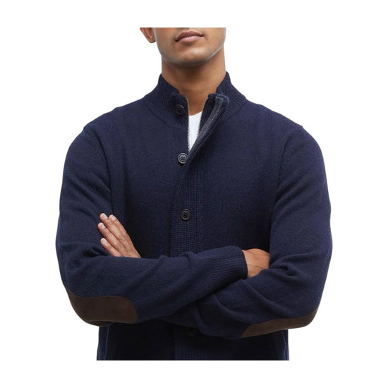 Maglione con zip patch Navy ESSENTIAL PATCH ZIP NY91 NAVY BARBOUR 