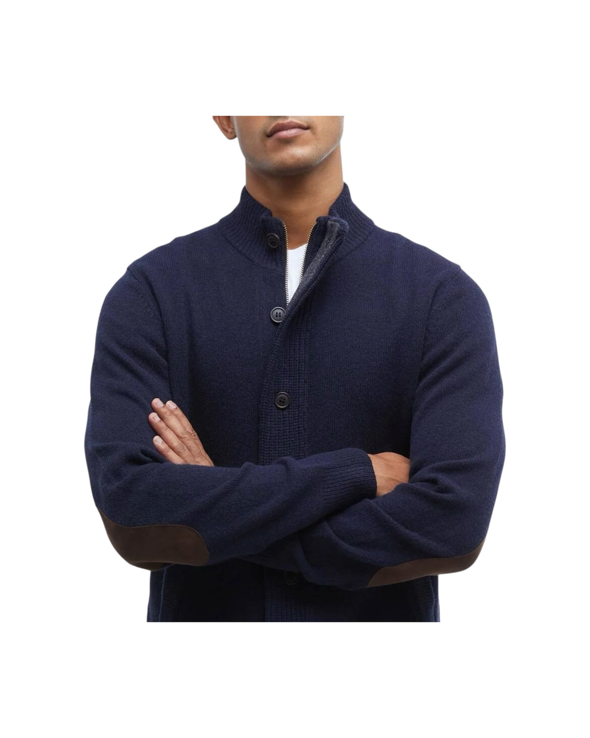 Maglione con zip patch Navy ESSENTIAL PATCH ZIP NY91 NAVY BARBOUR 