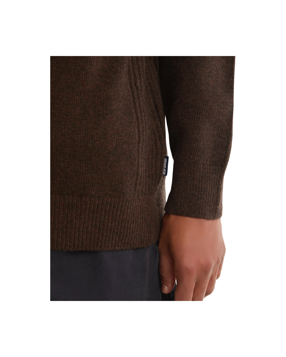Maglia con mezza zip Holden Dark Oak HOLDEN HALF ZIP BR17 DARK OAK BARBOUR 
