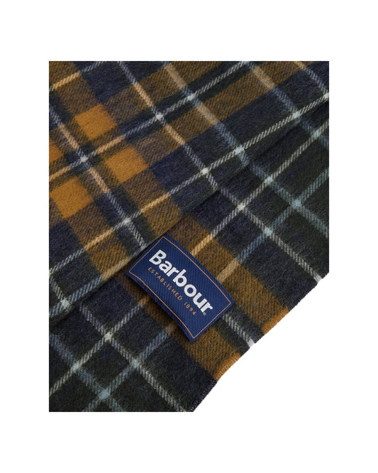 Sciarpa New Check Tartan Forest bronze NEW CHECK TARTAN GN92 FOREST BRONZE BROWN BARBOUR 