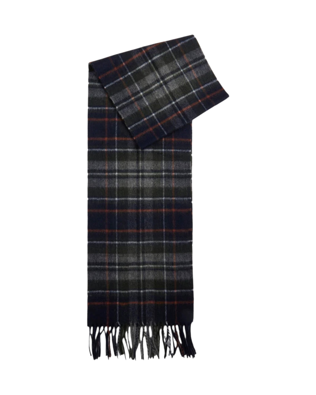 Sviarpa New Check Tartan Navy Dark ginger NEW CHECK TARTAN NY95 NAVY DARK GINGER BARBOUR 