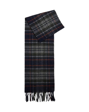 Sviarpa New Check Tartan Navy Dark ginger NEW CHECK TARTAN NY95 NAVY DARK GINGER BARBOUR 