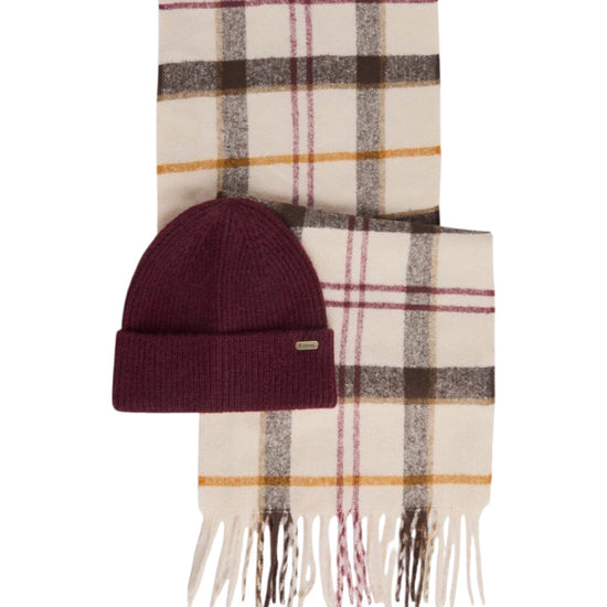 Set regalo berretto e sciarpa Olivia Light muted tartan OLIVIA BEANIE & SCARF GIFT TN2 LIGHT MUTED TARTAN BARBOUR 