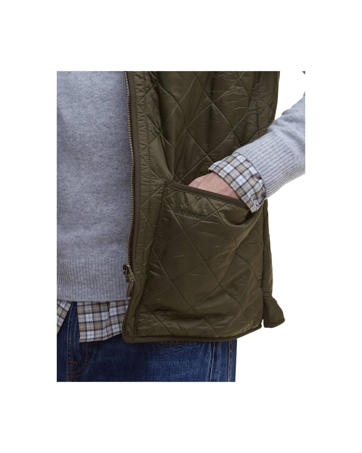 Gilet trapuntato / fodera con zip Polarquilt Olive POLARQUIT WAISTCOAT ZIP OL91 BARBOUR 