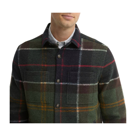 Overshirt Woodlane spazzolata con motivo a quadri WOODLANE TAIL BRUSH TN11 CLASSIC TARTAN BARBOUR 