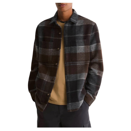 Overshirt spazzolata con motivo a quadri Midnight oak tartan WOODLANE TAIL BRUSH TN38 MIDNIGHT OAK TARTAN BARBOUR 