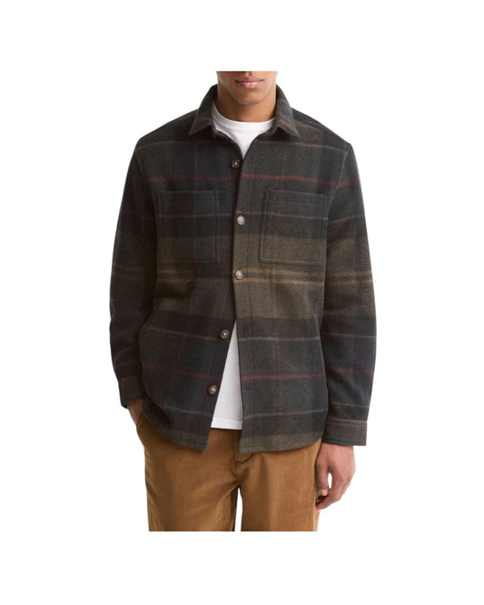 Overshirt spazzolata con motivo a quadri Shadow classic tartan WOODLANE TAIL BRUSH TN43 SHADOW CLASSIC TARTAN BARBOUR 