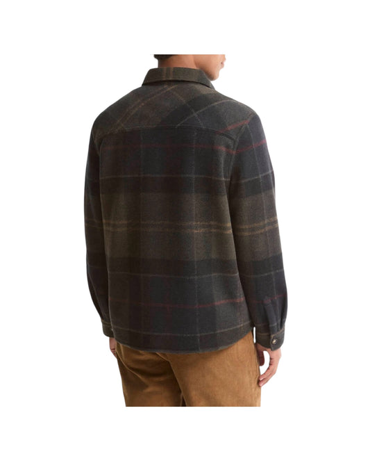 Overshirt spazzolata con motivo a quadri Shadow classic tartan WOODLANE TAIL BRUSH TN43 SHADOW CLASSIC TARTAN BARBOUR 