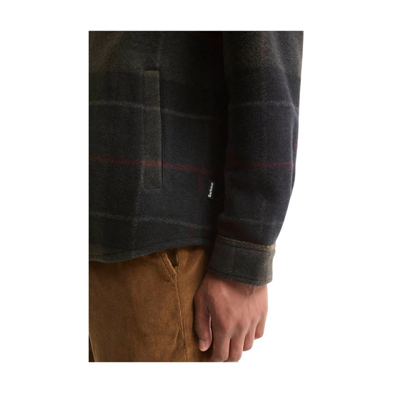 Overshirt spazzolata con motivo a quadri Shadow classic tartan WOODLANE TAIL BRUSH TN43 SHADOW CLASSIC TARTAN BARBOUR 