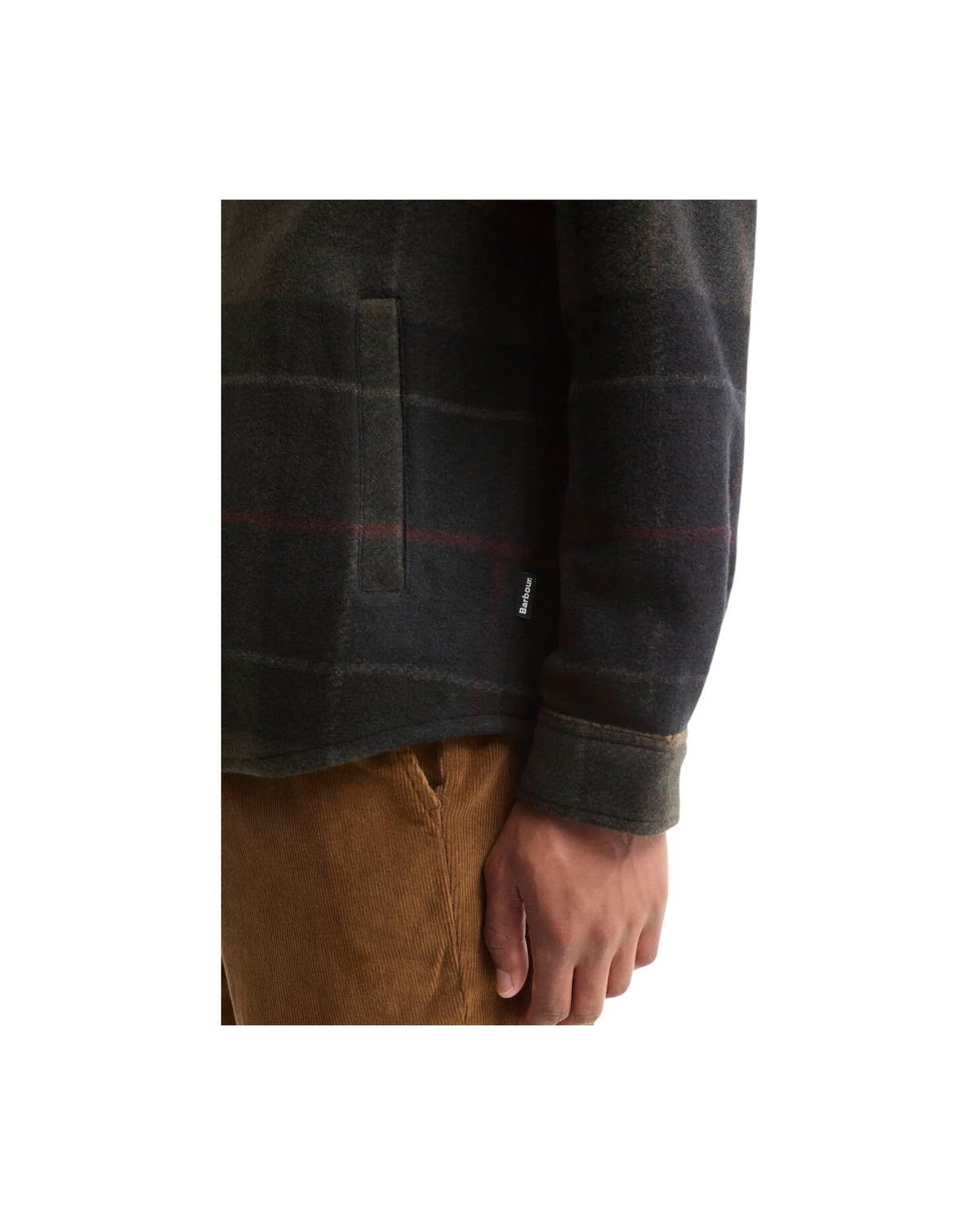 Overshirt spazzolata con motivo a quadri Shadow classic tartan WOODLANE TAIL BRUSH TN43 SHADOW CLASSIC TARTAN BARBOUR 