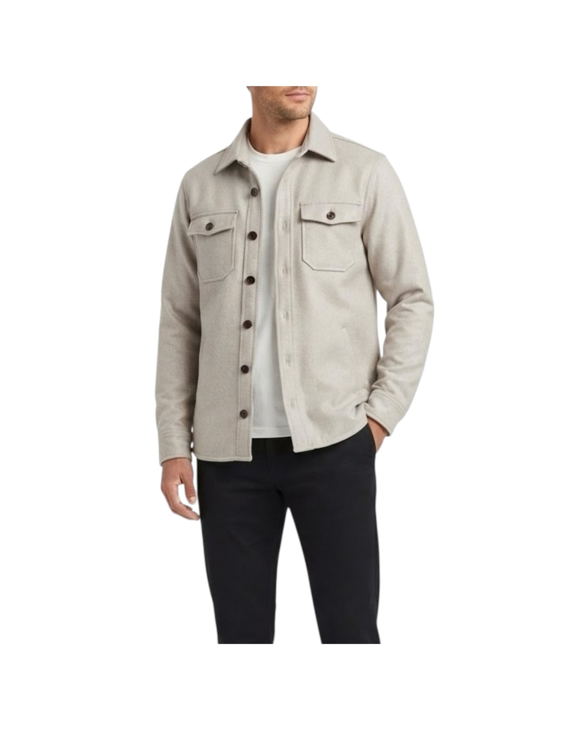Overshirt in lana Beige 5003 BEIGE BL'KER 