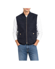 Gilet in lana cotta Navy