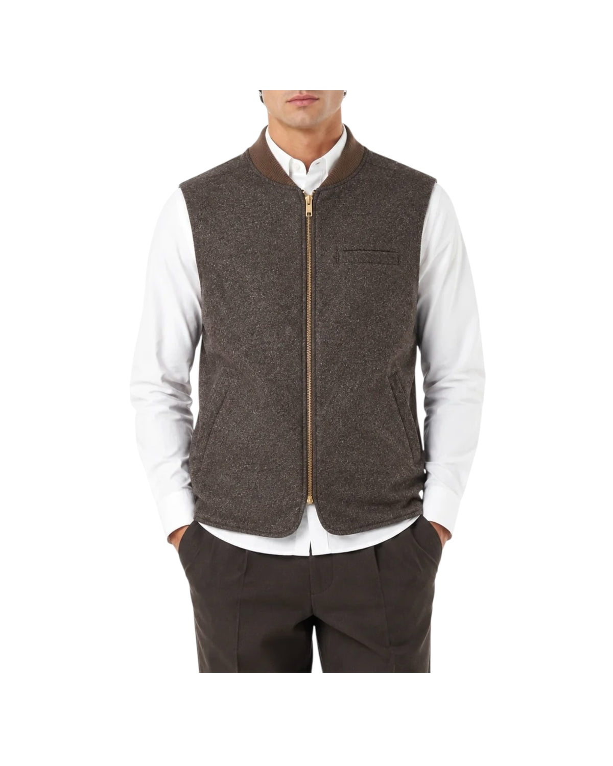 Gilet Donegal reversibile Brown 5027 BROWN BL'KER 