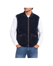 Gilet in pile Navy
