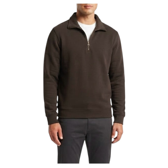 Felpa mezza zip Brown W4005 BROWN BL'KER 