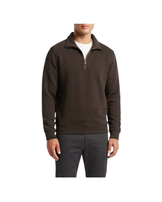 Felpa mezza zip Brown W4005 BROWN BL'KER 