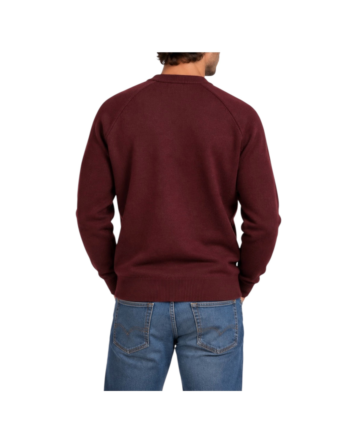 Maglione taglio felpa Burgundy W9009 BURGUNDY BL'KER 