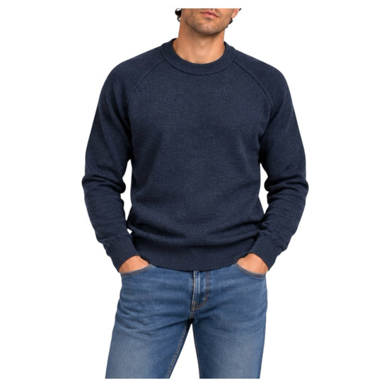 Maglione taglio felpa Navy W9009 NAVY BL'KER 