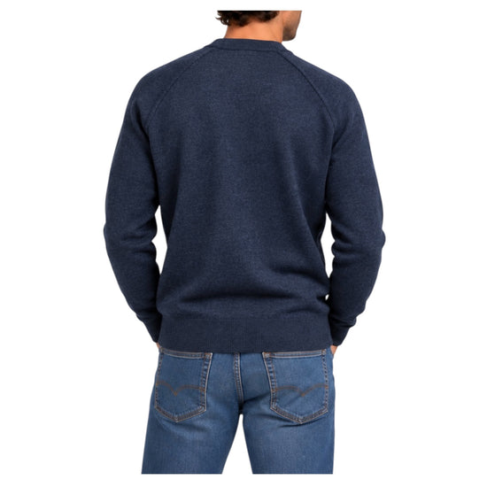 Maglione taglio felpa Navy W9009 NAVY BL'KER 