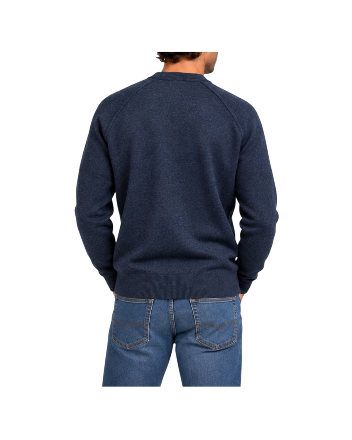 Maglione taglio felpa Navy W9009 NAVY BL'KER 