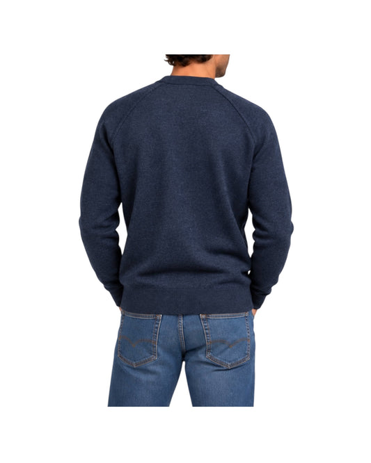 Maglione taglio felpa Navy W9009 NAVY BL'KER 
