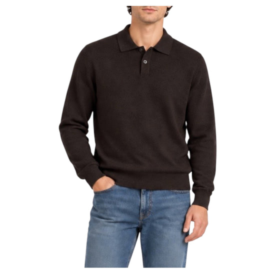 Polo in lana e cashmere Brown W9012 BROWN BL'KER 
