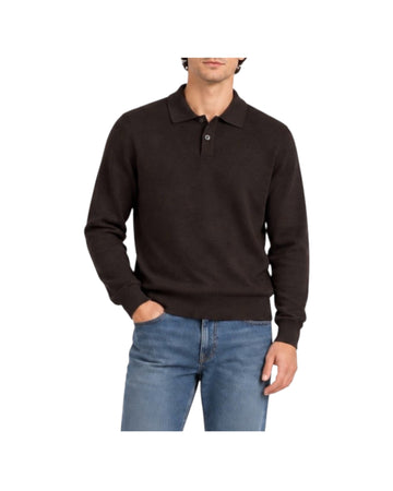 Polo in lana e cashmere Brown W9012 BROWN BL'KER 