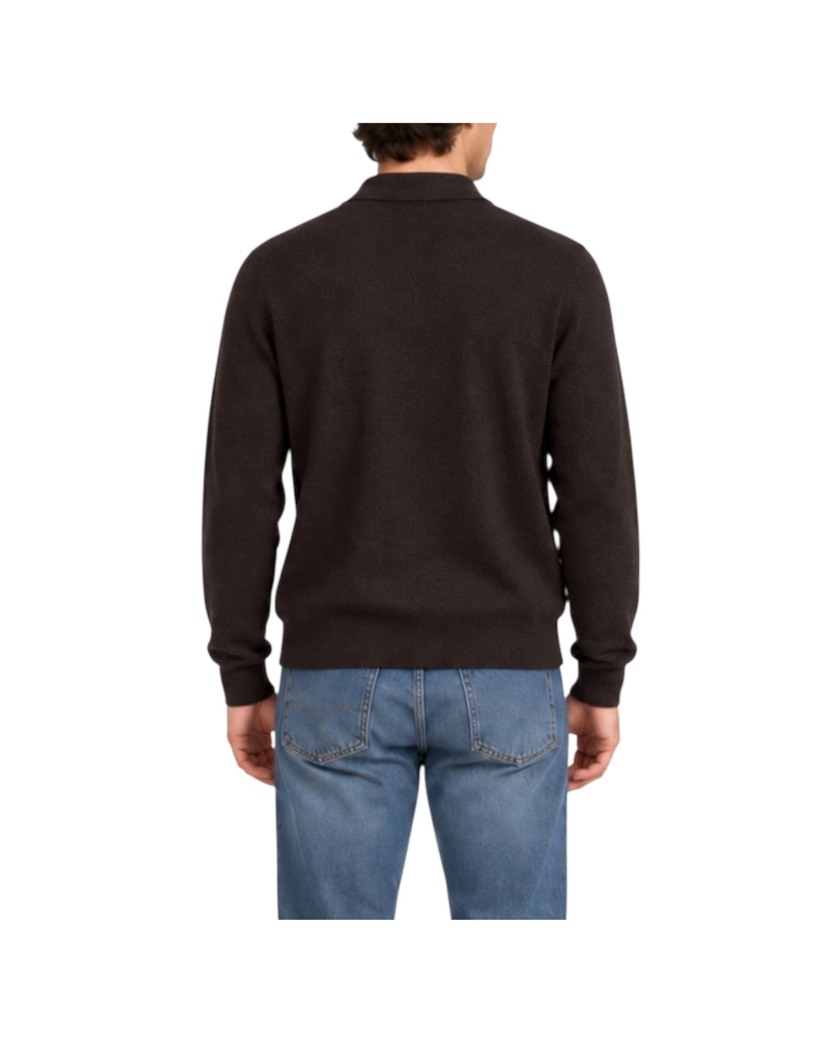 Polo in lana e cashmere Brown W9012 BROWN BL'KER 