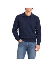 Polo in lana e cashmere Navy