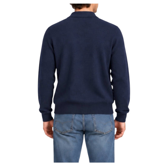 Polo in lana e cashmere Navy W9012 NAVY BL'KER 