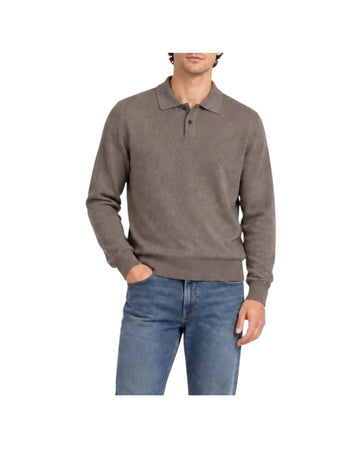 Polo in lana e cashmere Tortora W9012 TORTORA BL'KER 
