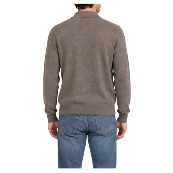 Polo in lana e cashmere Tortora W9012 TORTORA BL'KER 