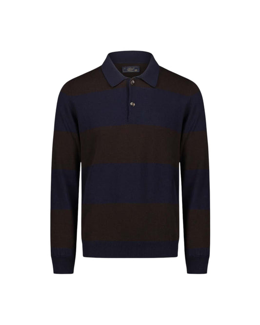 Polo Rugby Navy/Dark brown W9018 NAVY DARK BROWN BL'KER 