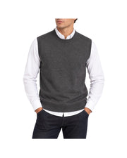 Gilet in lana merinos Antracite