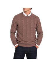 Maglione Treccia girocollo Marrone