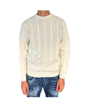 Maglione Treccia girocollo Panna