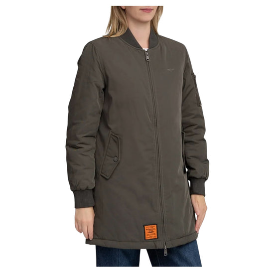 Giacca Bomber di media lunghezza Dark kaki ORIGINAL 104 LADIES DK BOMBERS ORIGINAL 