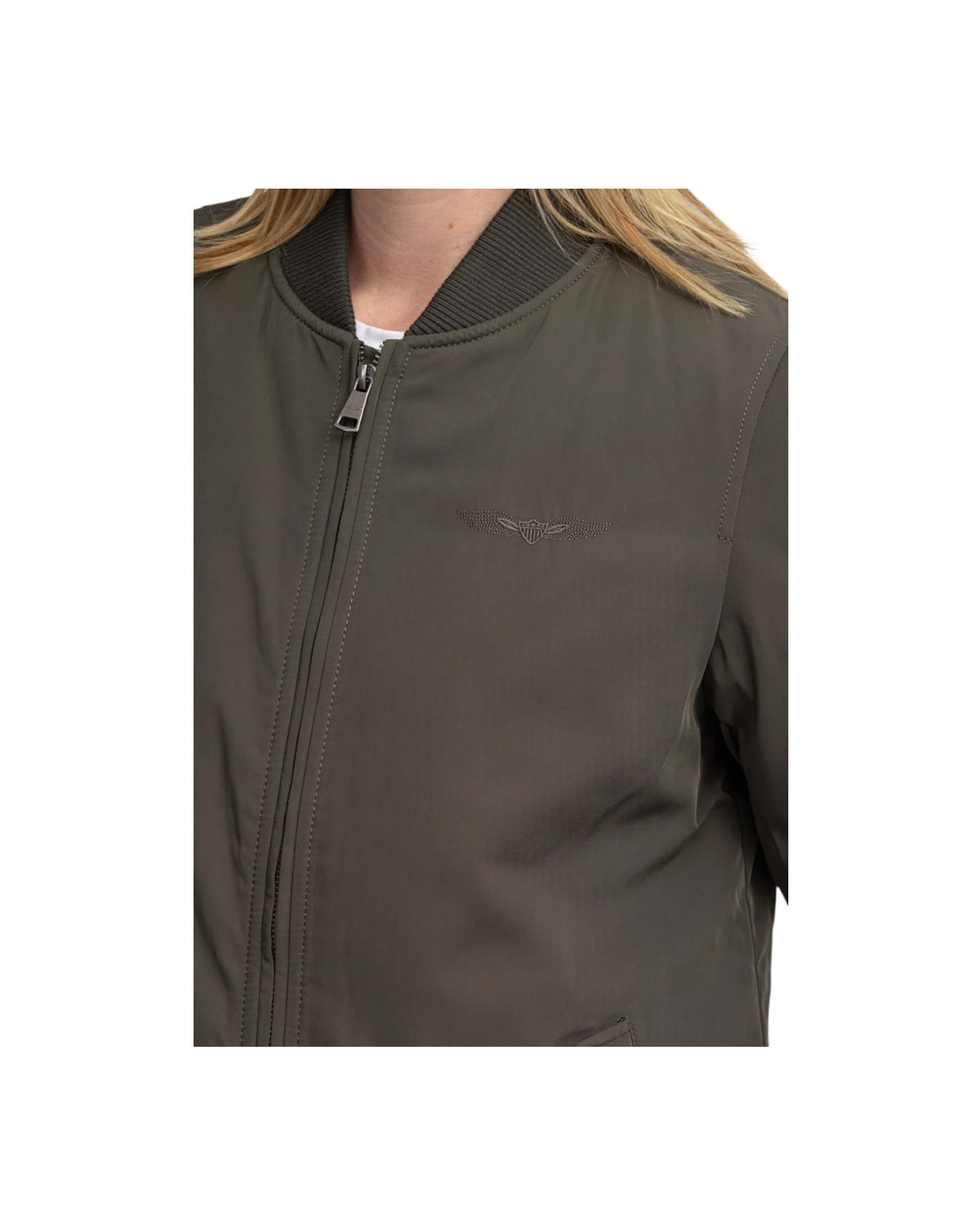 Giacca Bomber di media lunghezza Dark kaki ORIGINAL 104 LADIES DK BOMBERS ORIGINAL 