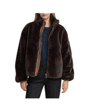 Giacca in ecopelliccia Brown