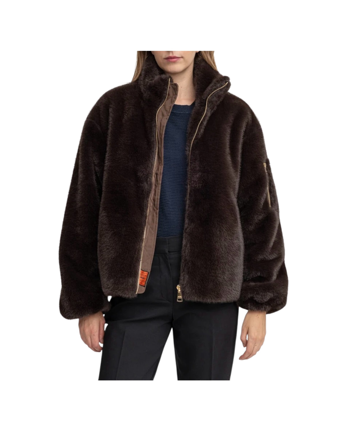 Giacca in ecopelliccia Brown SORELLA LADIES BRO BOMBERS ORIGINAL 