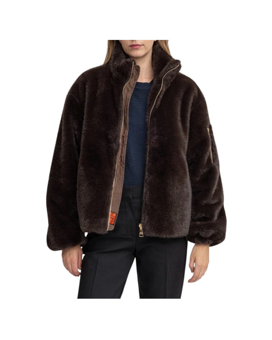 Giacca in ecopelliccia Brown SORELLA LADIES BRO BOMBERS ORIGINAL 