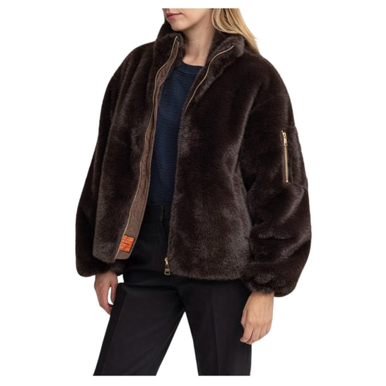 Giacca in ecopelliccia Brown SORELLA LADIES BRO BOMBERS ORIGINAL 