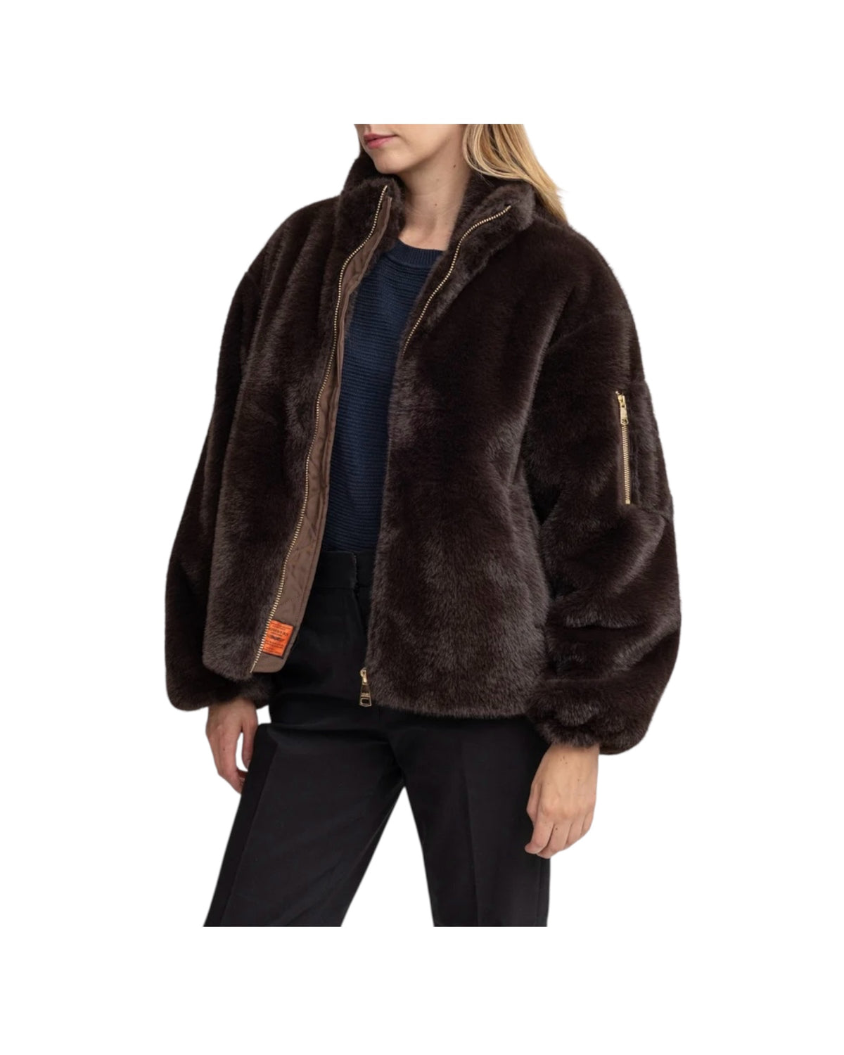 Giacca in ecopelliccia Brown SORELLA LADIES BRO BOMBERS ORIGINAL 