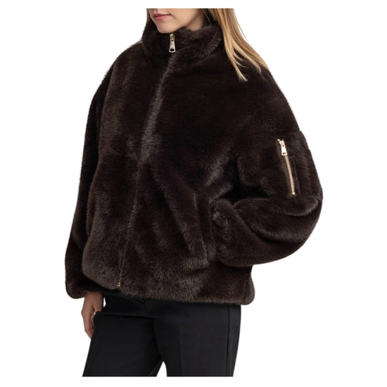Giacca in ecopelliccia Brown SORELLA LADIES BRO BOMBERS ORIGINAL 