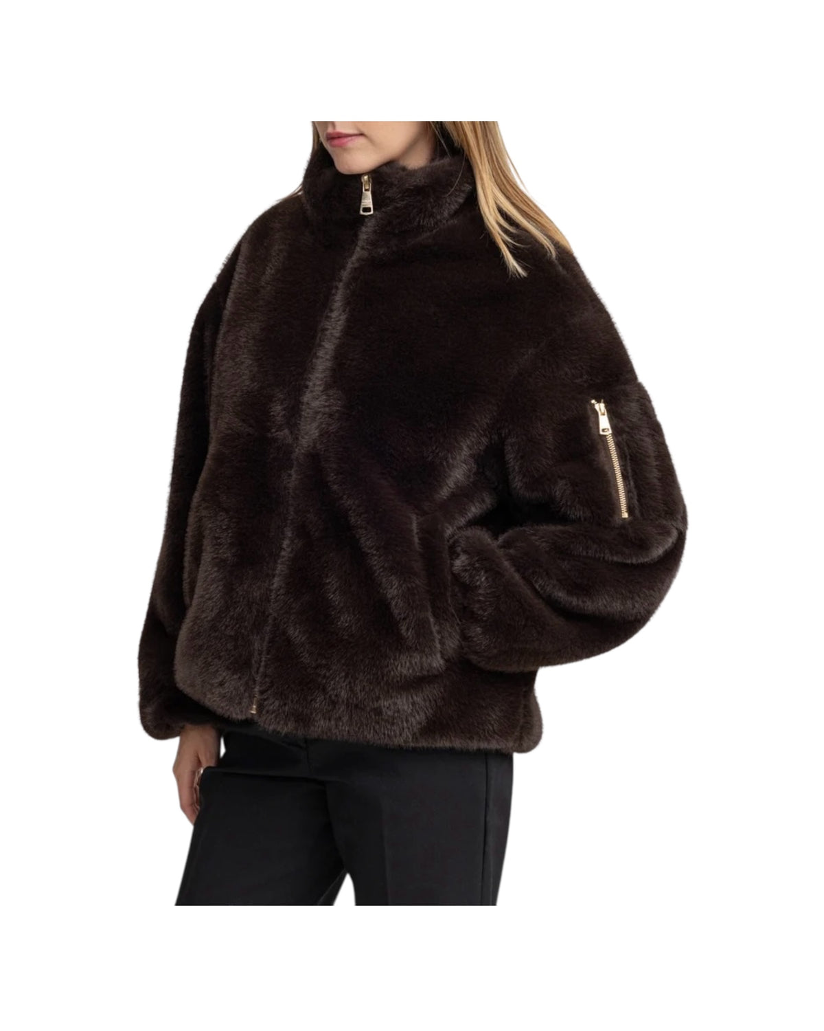 Giacca in ecopelliccia Brown SORELLA LADIES BRO BOMBERS ORIGINAL 