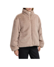 Giacca in ecopelliccia Taupe
