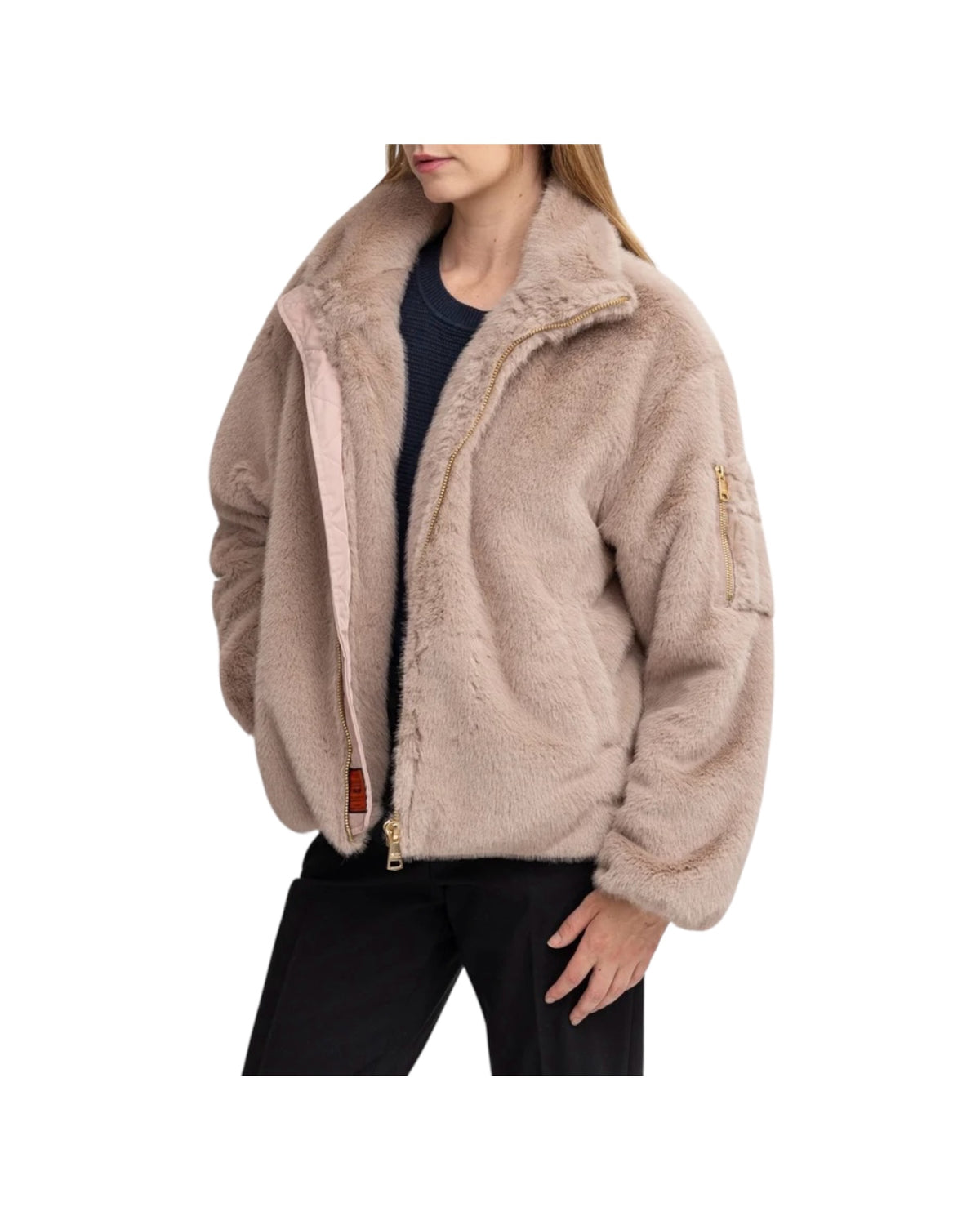Giacca in ecopelliccia Taupe SORELLA LADIES TAU BOMBERS ORIGINAL 