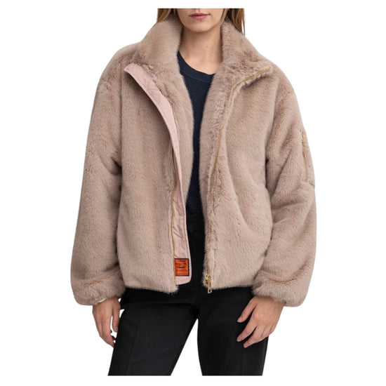 Giacca in ecopelliccia Taupe SORELLA LADIES TAU BOMBERS ORIGINAL 